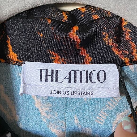 NWT The Attico Mini Black Shirt Dress Tiger Abstract Patterned 970€ Size S - Picture 16 of 17